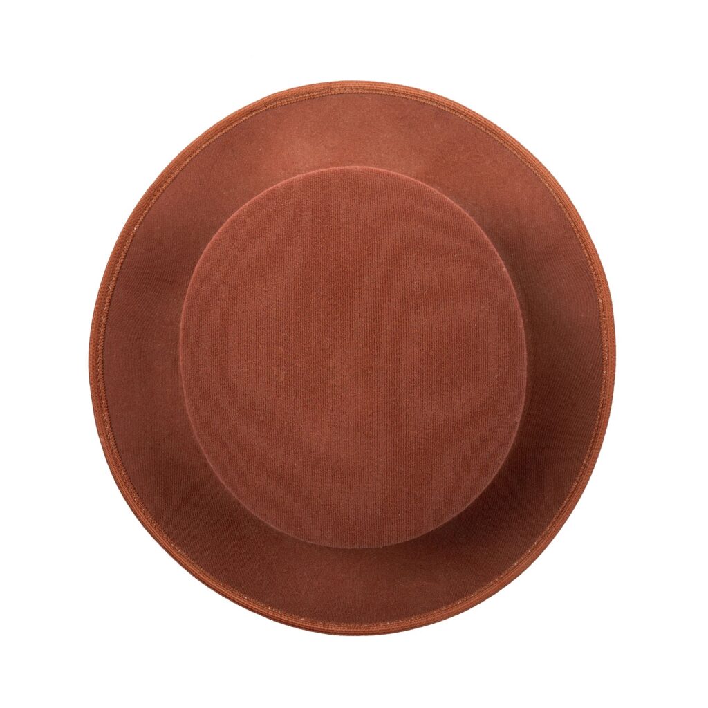 Top view hat isolated on white